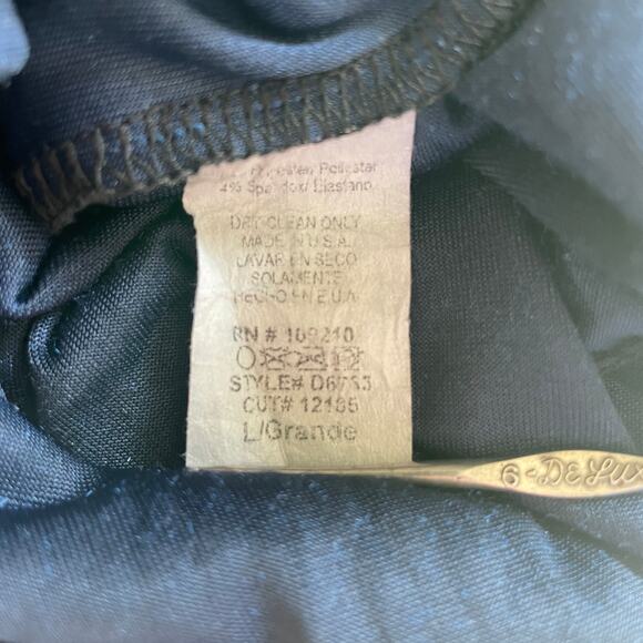 Windsor Y2K Plunge Mini Dress Velvet Fairy Dark Blue Whimsigoth Size Large - Picture 8 of 10